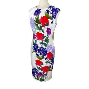 NEW Vibrant Floral Sheath Dress Size 10